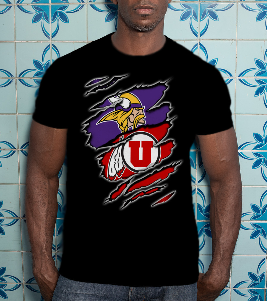 Minnesota Vikings Utah Utes Collaboration T-Shirt