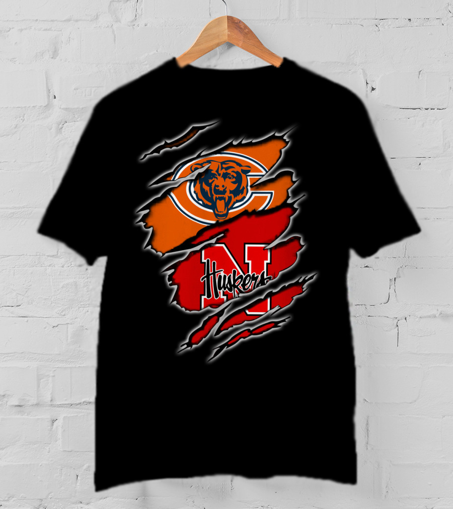 Bears G Huskers N Logo Tear T-Shirt