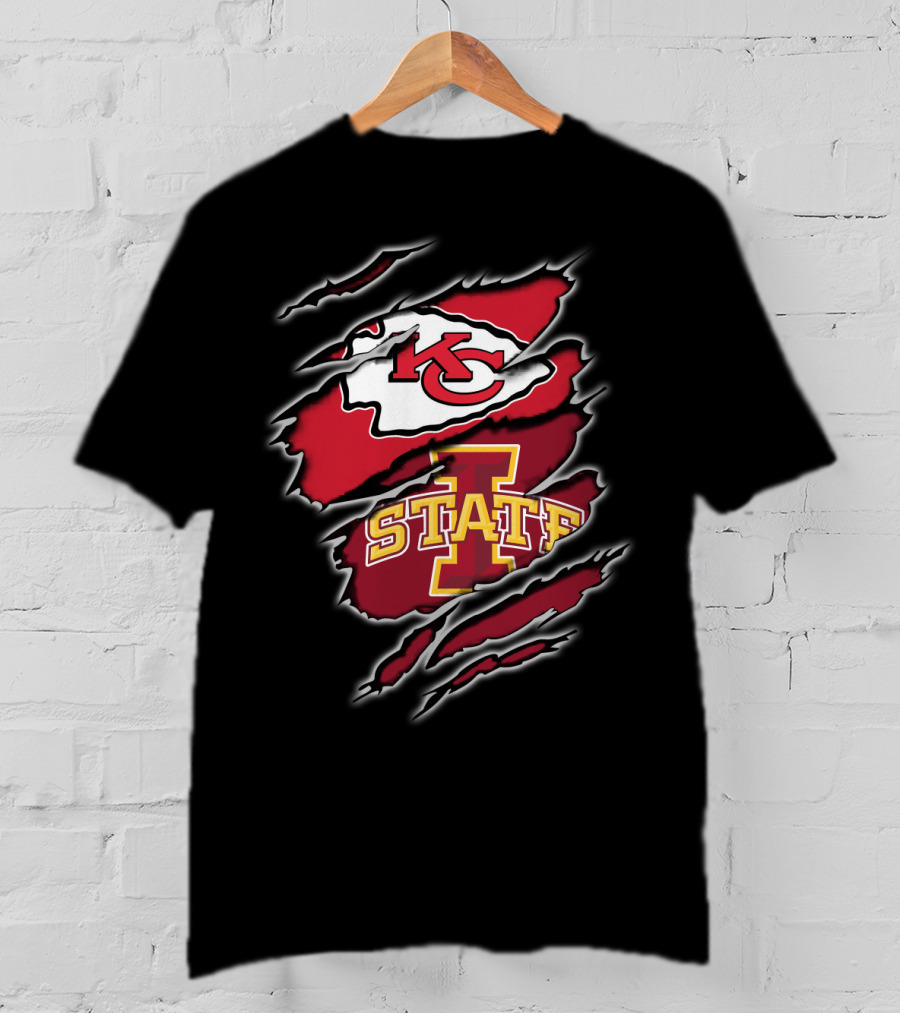 Kansas City Chiefs Iowa State Cyclones Torn Mesh T-Shirt