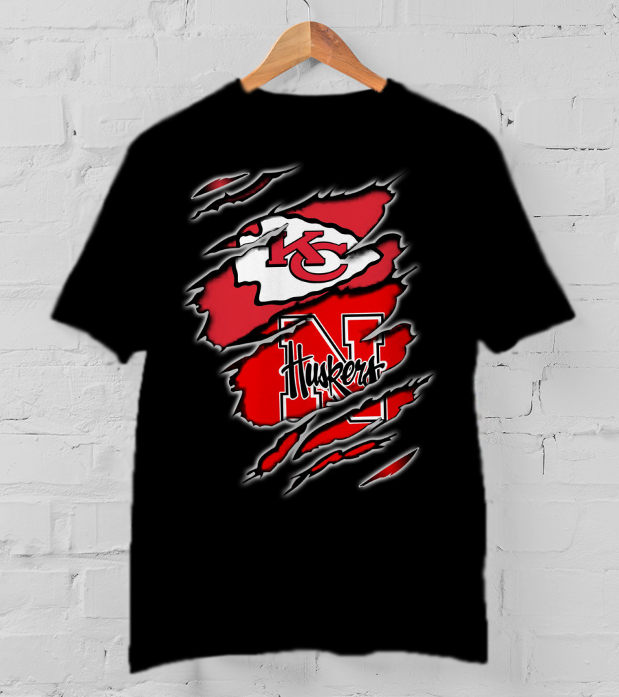 Chiefs KC Huskers Nebraska N Football T-Shirt