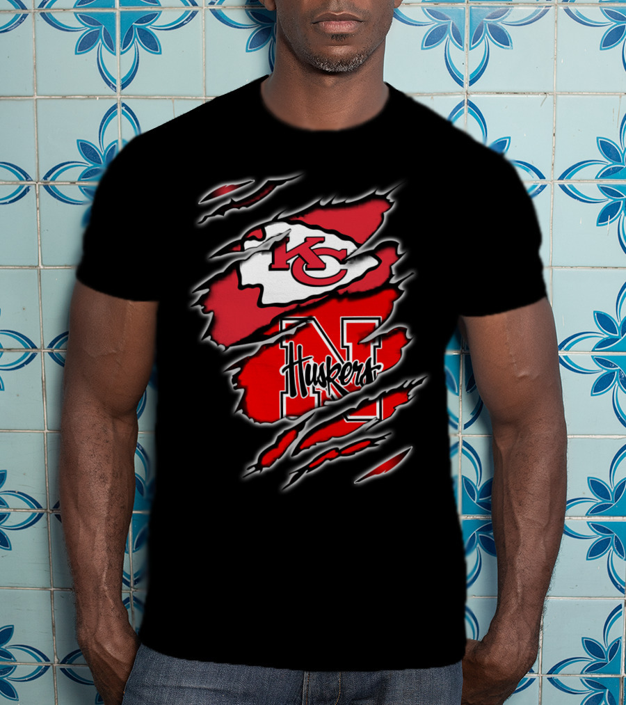 Chiefs KC Huskers Nebraska N Football T-Shirt
