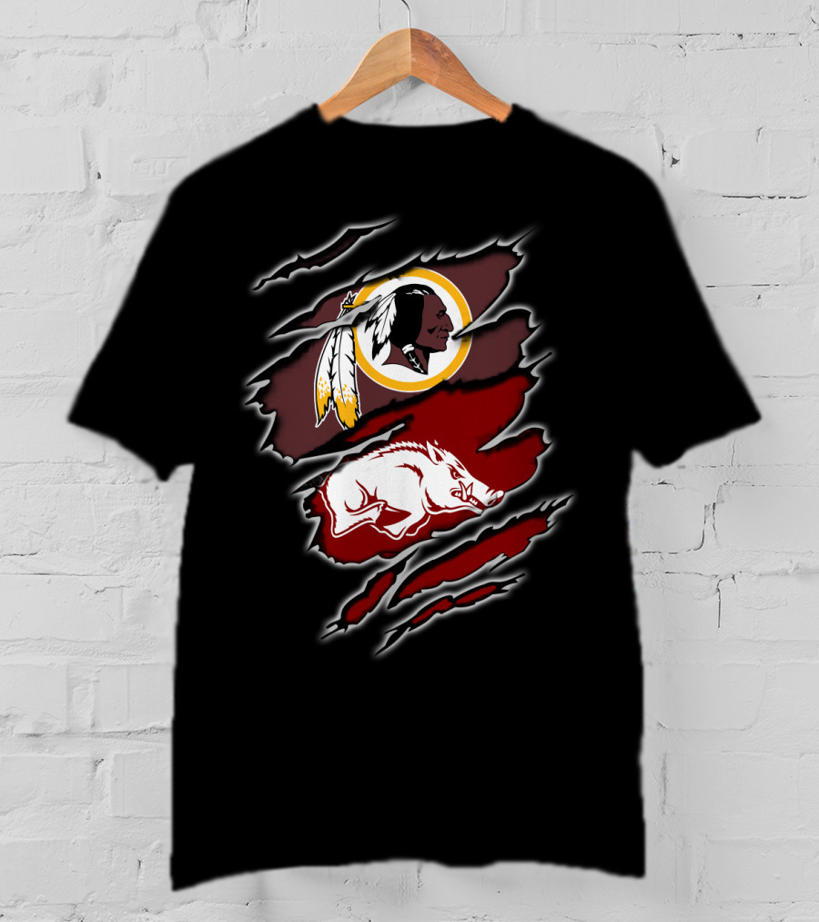 Washington Redskins Arkansas Razorbacks Fusion T-Shirt