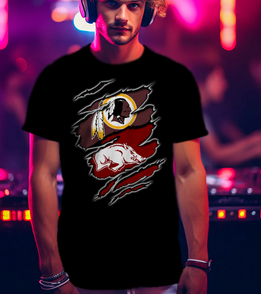 Washington Redskins Arkansas Razorbacks Fusion T-Shirt