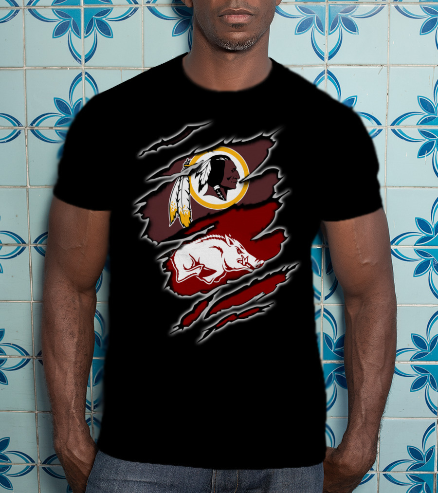 Washington Redskins Arkansas Razorbacks Fusion T-Shirt