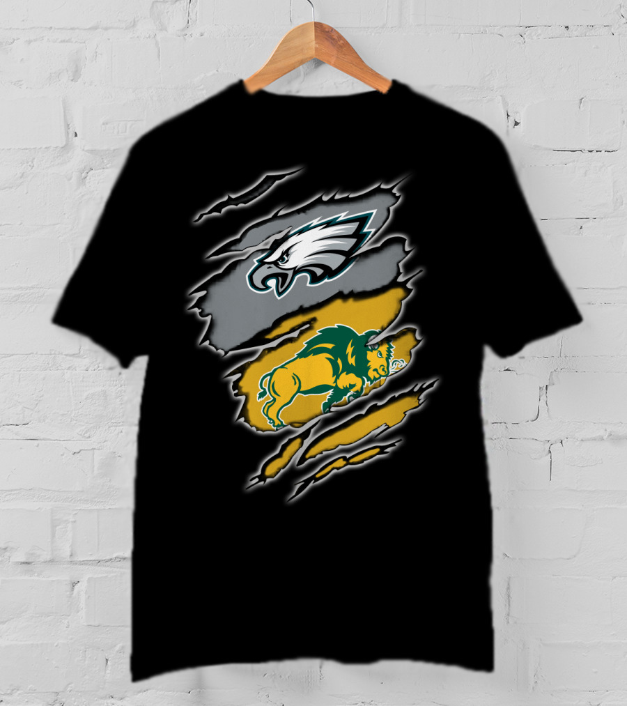 Philadelphia Eagles North Dakota State Bison Fans T-Shirt