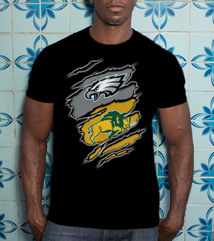 Philadelphia Eagles North Dakota State Bison Fans T-Shirt