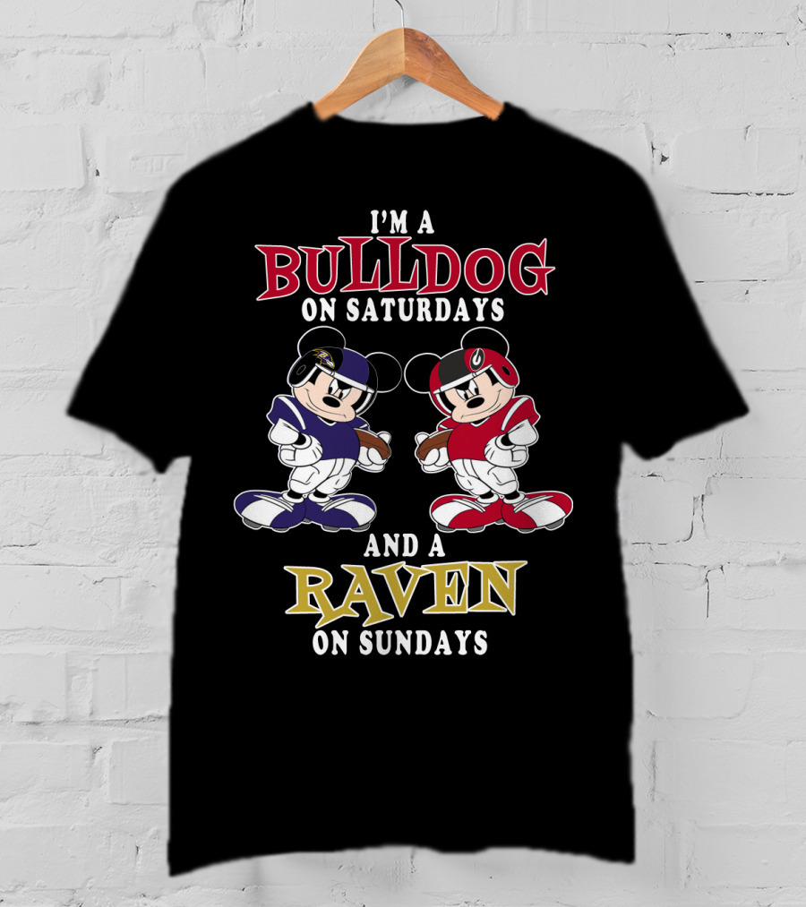 I'm A Bulldog On Saturdays And A Raven On Sundays T-Shirt