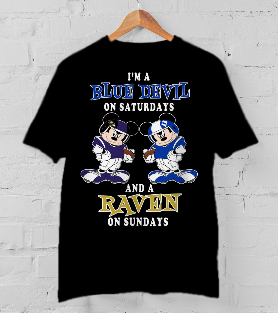 I'm A Blue Devil On Saturdays And A Raven On Sundays T-Shirt