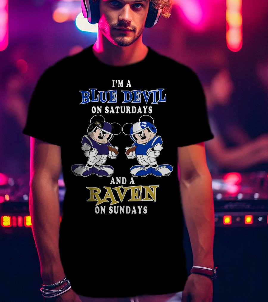 I'm A Blue Devil On Saturdays And A Raven On Sundays T-Shirt