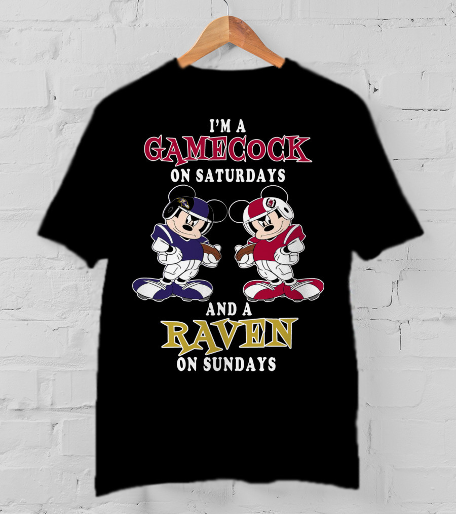 I'm A Gamecock On Saturdays And A Raven On Sundays T-Shirt