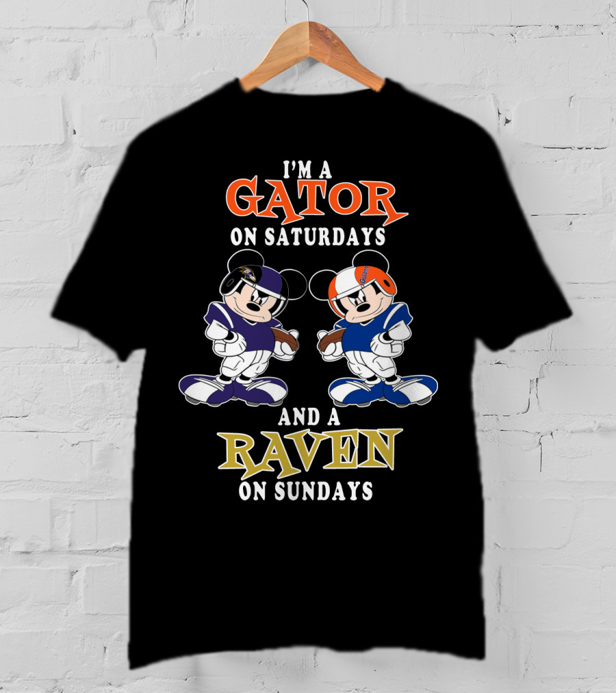 I'm A Gator On Saturdays And A Raven On Sundays T-Shirt