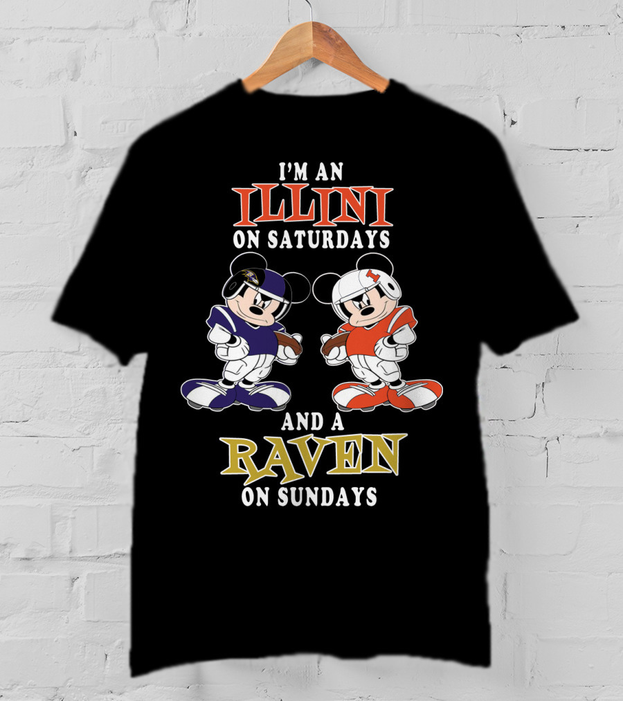 I'm An Illini On Saturdays And A Raven On Sundays T-Shirt