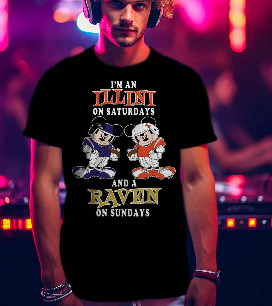 I'm An Illini On Saturdays And A Raven On Sundays T-Shirt