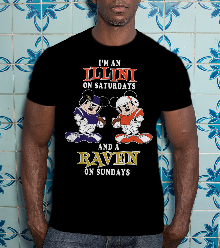 I'm An Illini On Saturdays And A Raven On Sundays T-Shirt