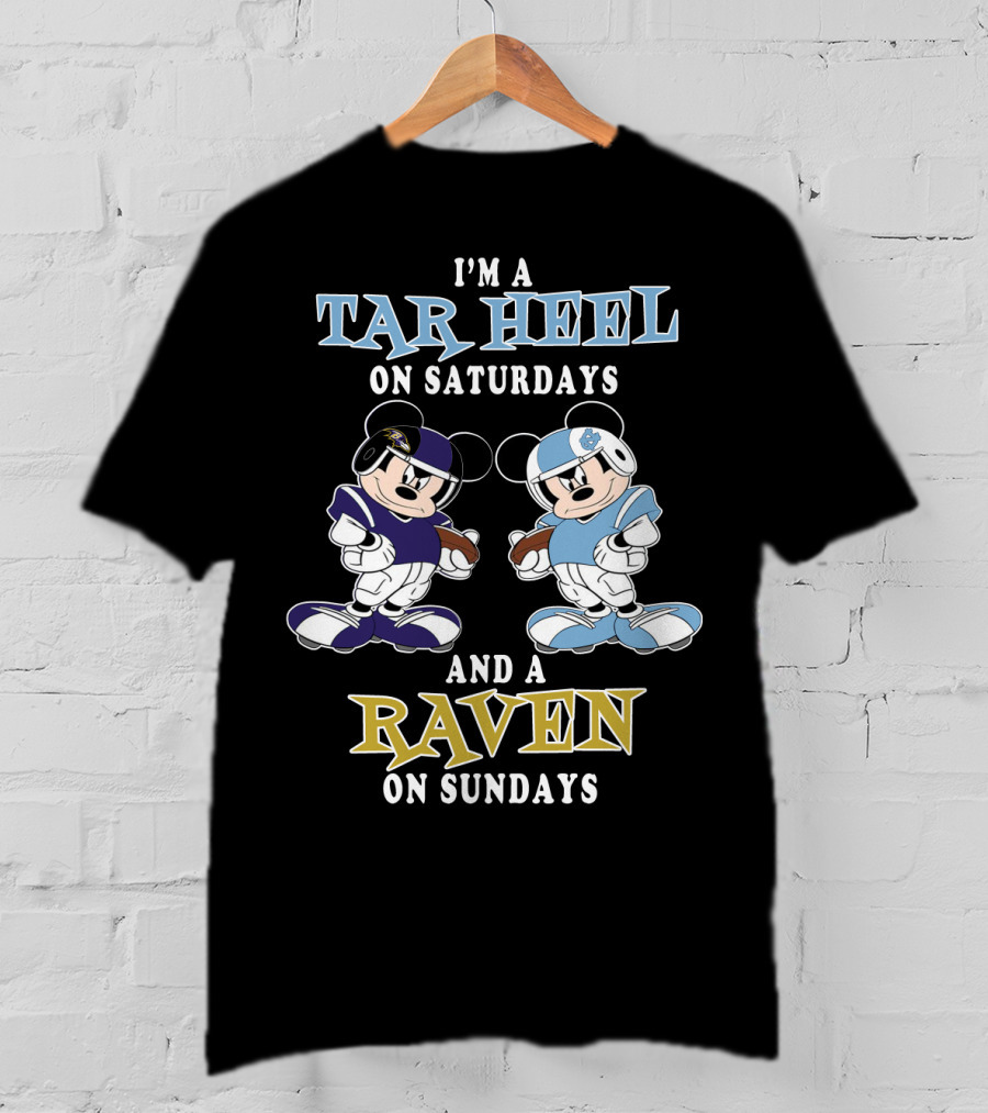 I'm A Tar Heel On Saturdays And A Raven On Sundays T-Shirt