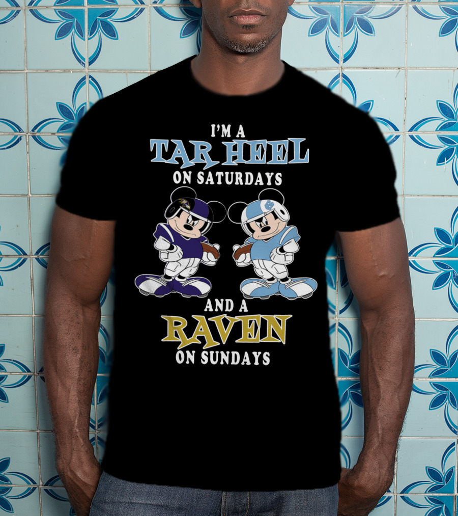 I'm A Tar Heel On Saturdays And A Raven On Sundays T-Shirt