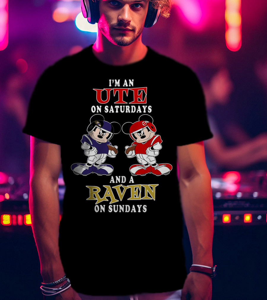 I'm An Ute On Saturdays And A Raven On Sundays T-Shirt