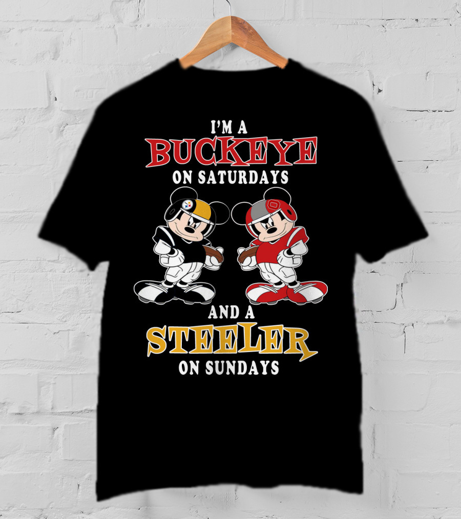 I'm A Buckeye On Saturdays And A Steeler On Sundays T-Shirt