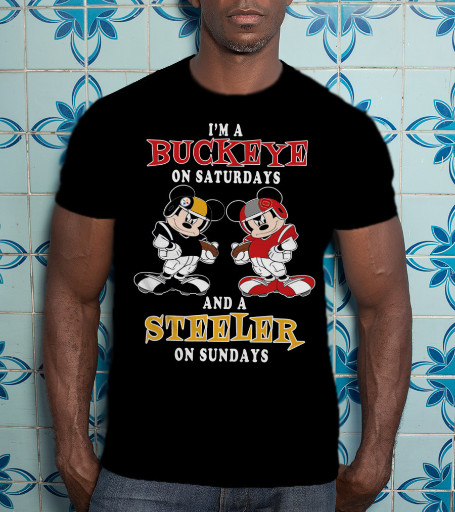 I'm A Buckeye On Saturdays And A Steeler On Sundays T-Shirt