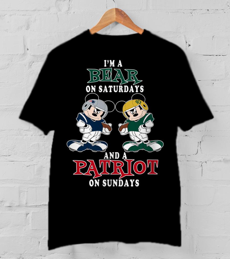 I'm A Bear On Saturdays And A Patriot On Sundays T-Shirt