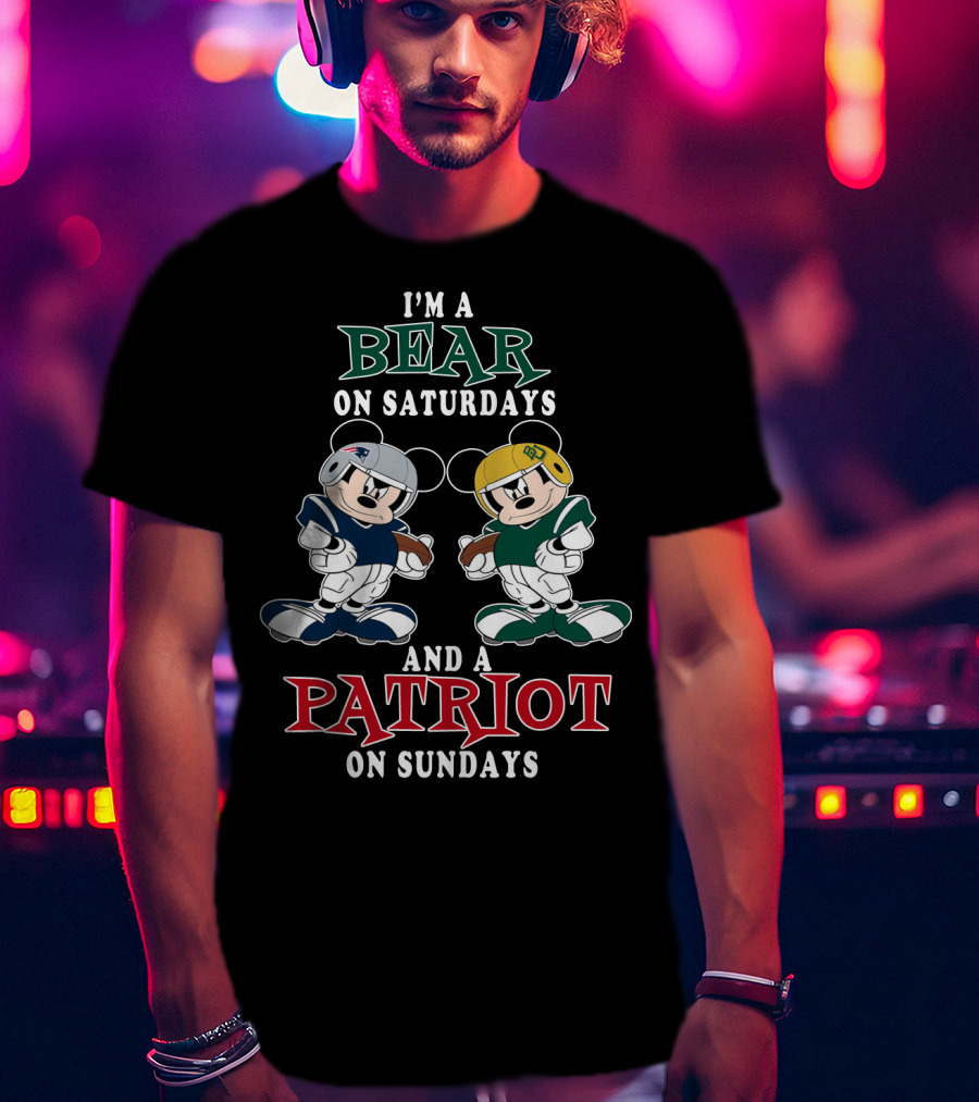 I'm A Bear On Saturdays And A Patriot On Sundays T-Shirt