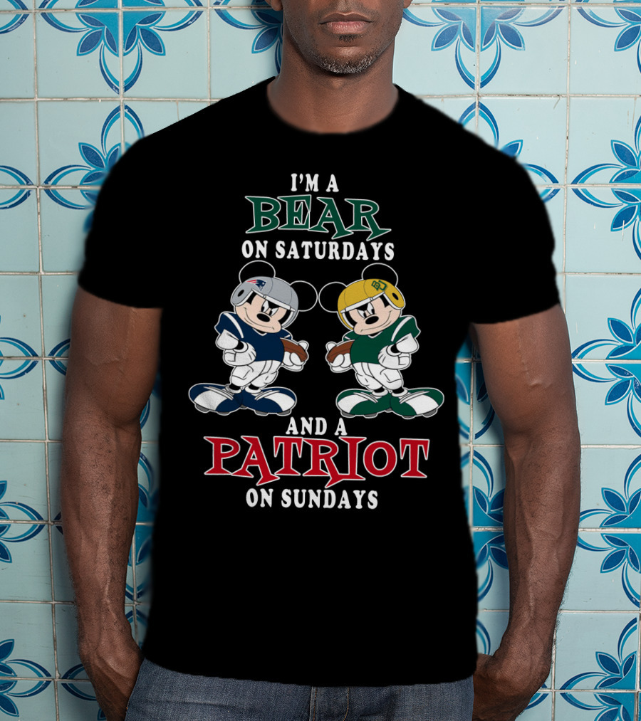 I'm A Bear On Saturdays And A Patriot On Sundays T-Shirt