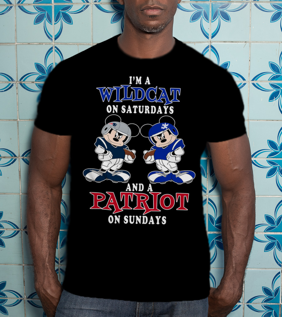 I'm A Wildcat On Saturdays And A Patriot On Sundays T-Shirt