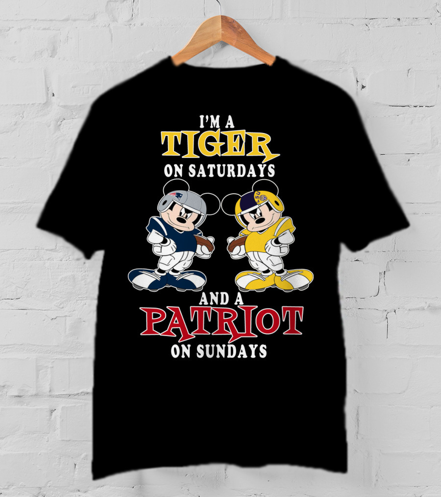 I'm A Tiger On Saturdays And A Patriot On Sundays T-Shirt