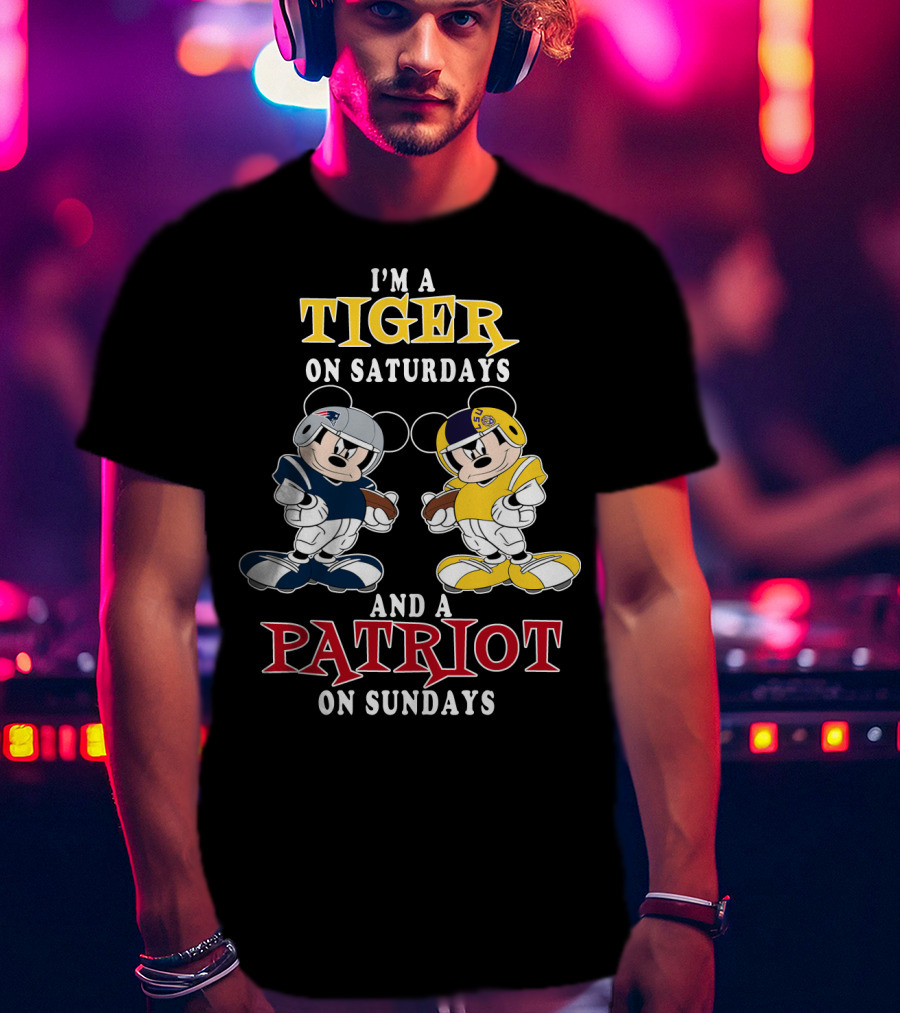 I'm A Tiger On Saturdays And A Patriot On Sundays T-Shirt