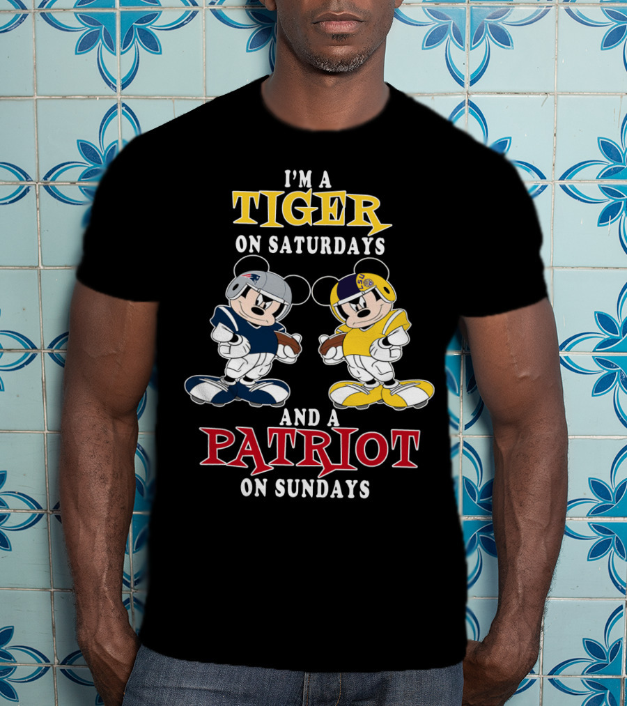 I'm A Tiger On Saturdays And A Patriot On Sundays T-Shirt