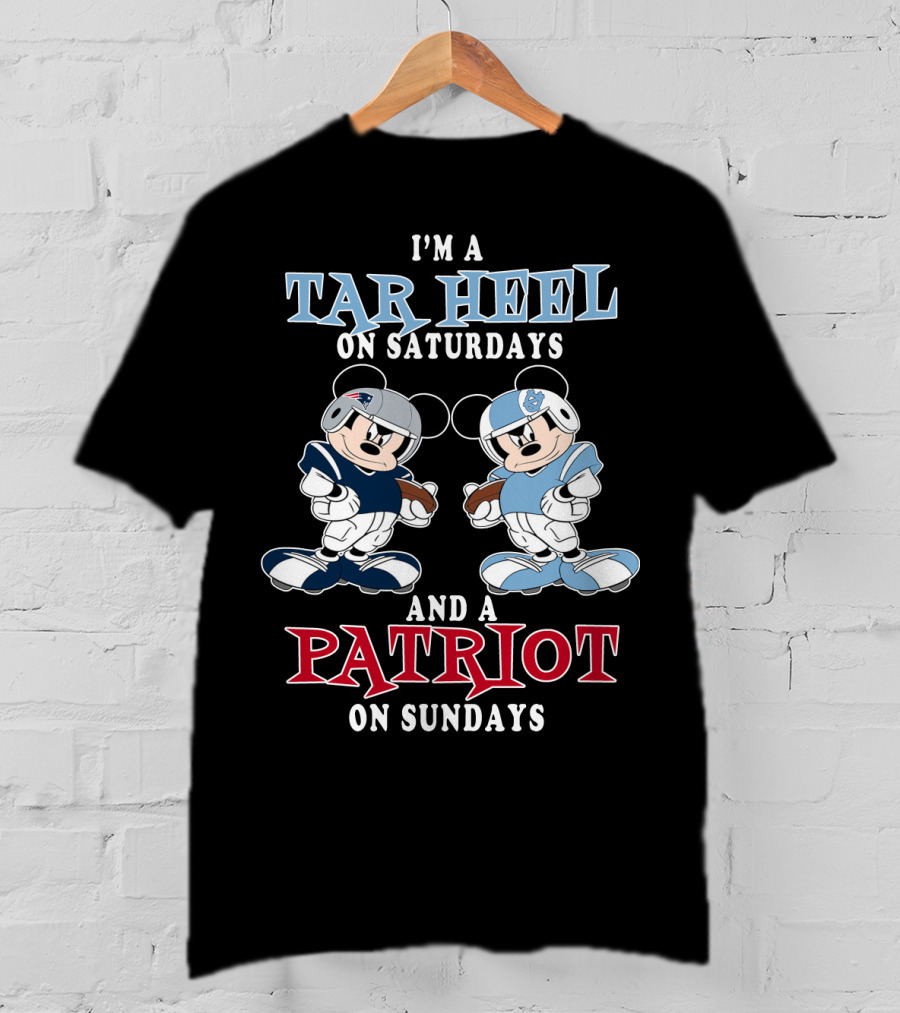 I'm A Tar Heel On Saturdays And A Patriot On Sundays T-Shirt