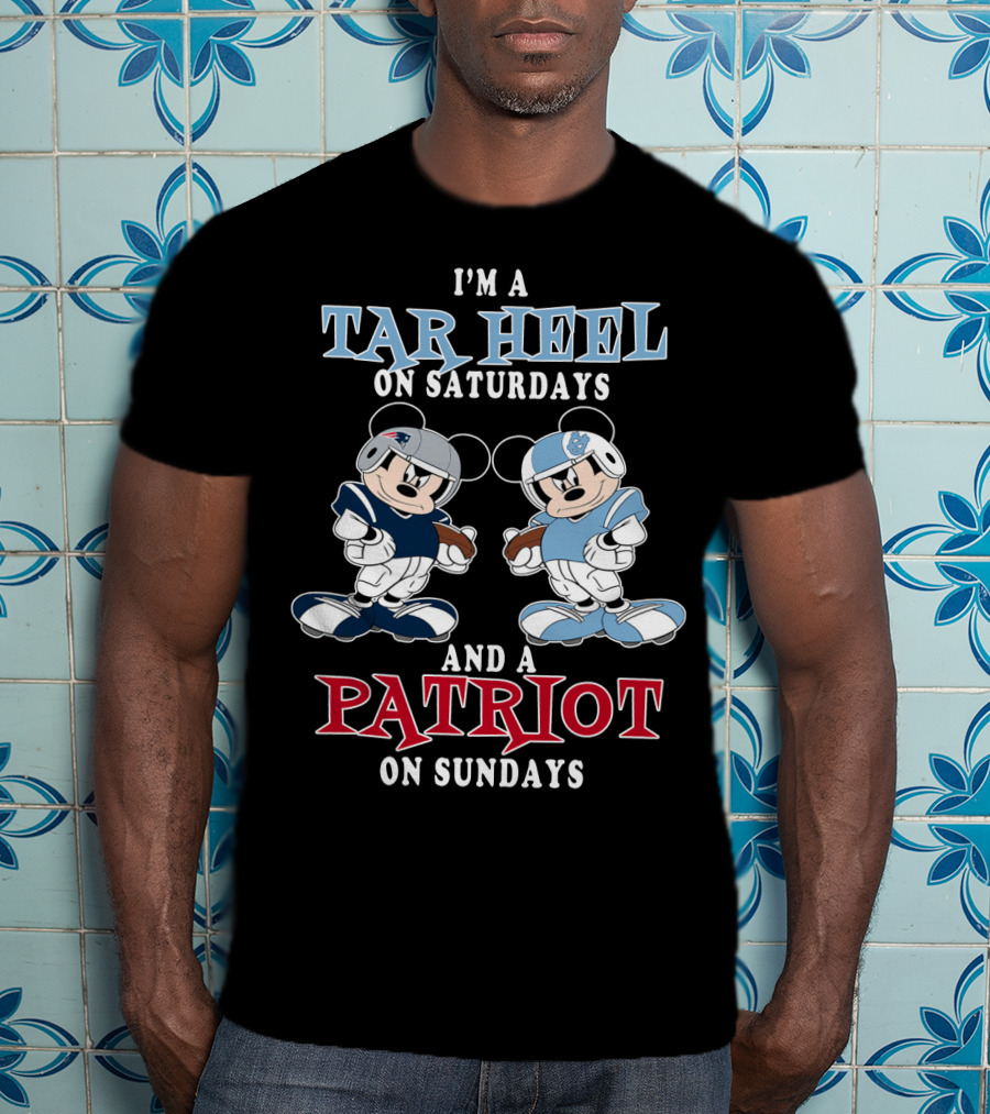 I'm A Tar Heel On Saturdays And A Patriot On Sundays T-Shirt