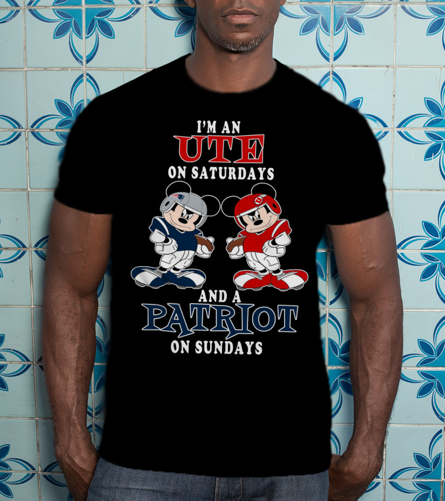 I'm An Ute On Saturdays And A Patriot On Sundays T-Shirt
