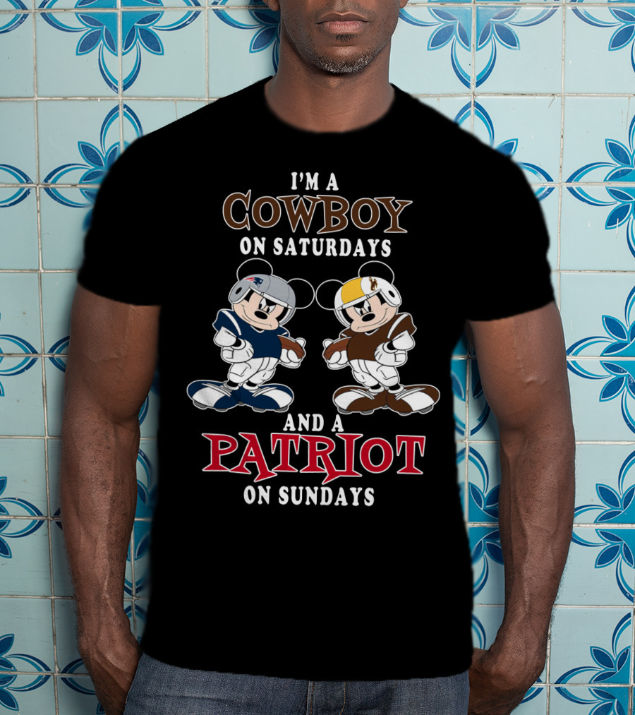 I'm A Cowboy On Saturdays And A Patriot On Sundays T-Shirt