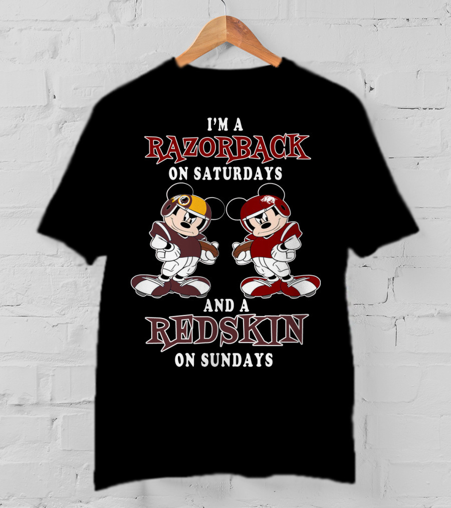 I'm A Razorback On Saturdays And A Redskin On Sundays T-Shirt