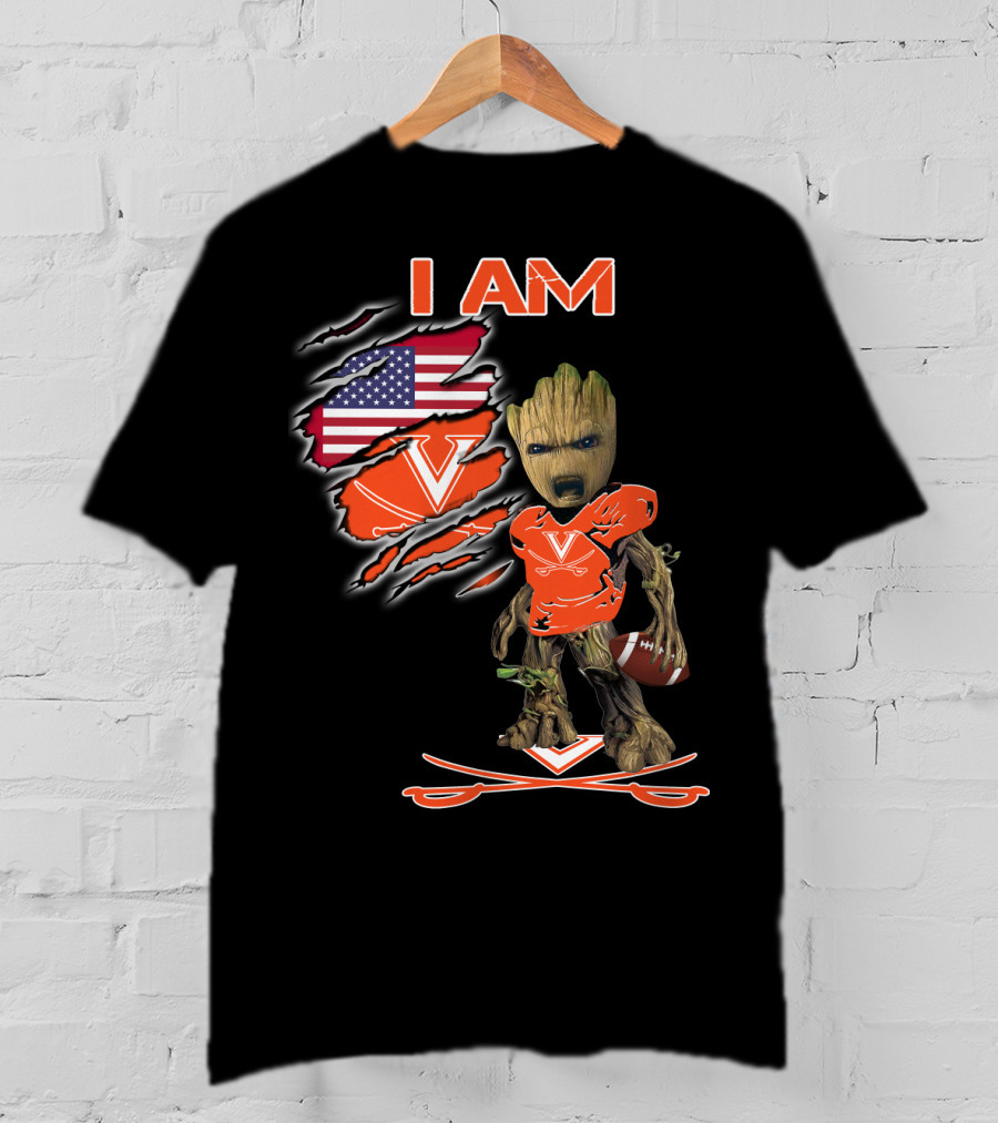 I Am Virginia Cavaliers Football Groot Fan T-Shirt