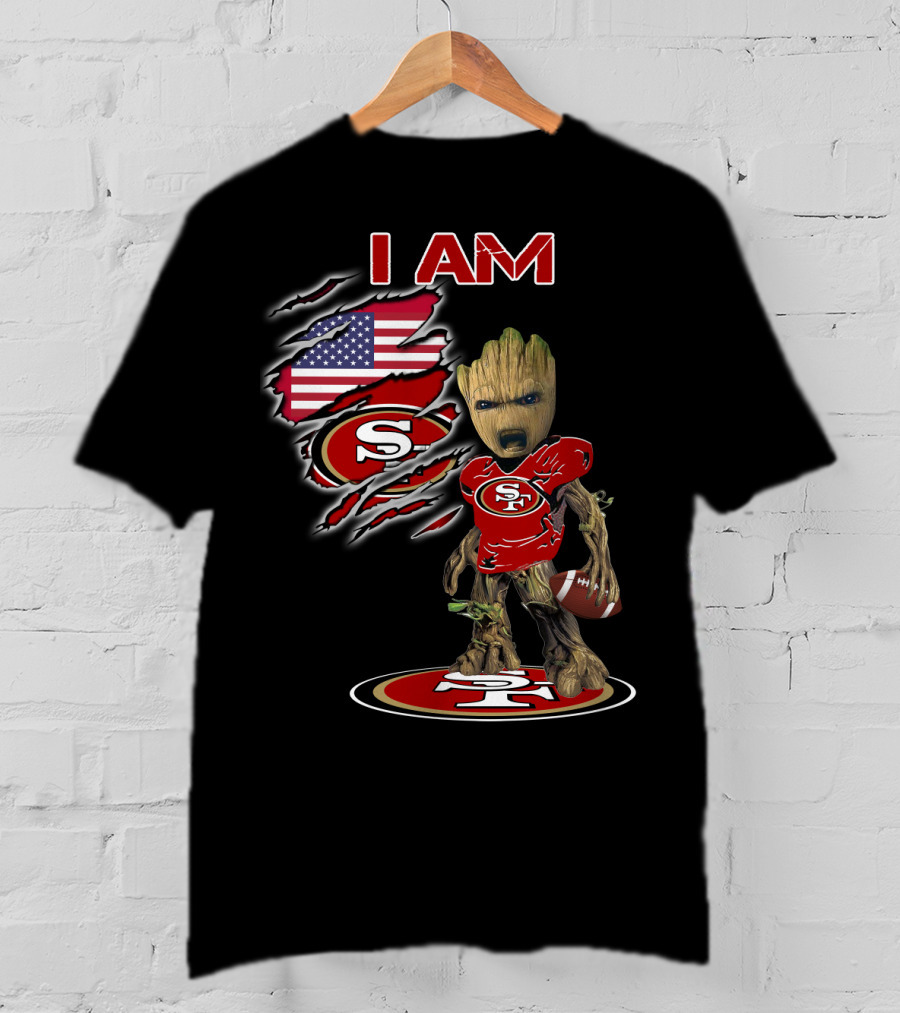 I Am Groot San Francisco 49ers American Football Fan T-Shirt
