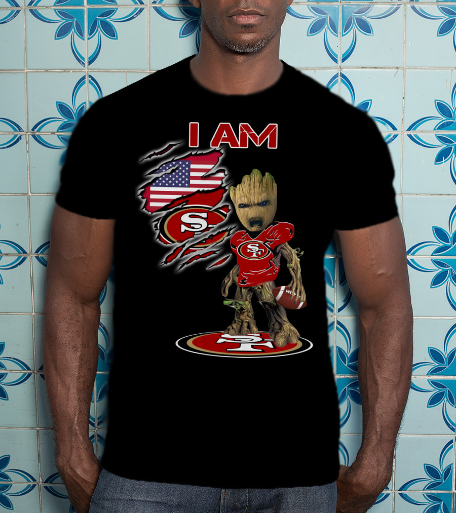 I Am Groot San Francisco 49ers American Football Fan T-Shirt