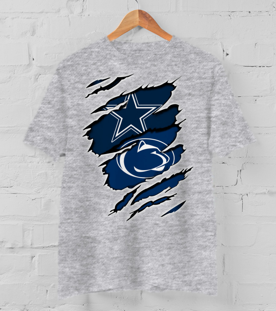 Dallas Cowboys Penn State Logo Fusion T-Shirt