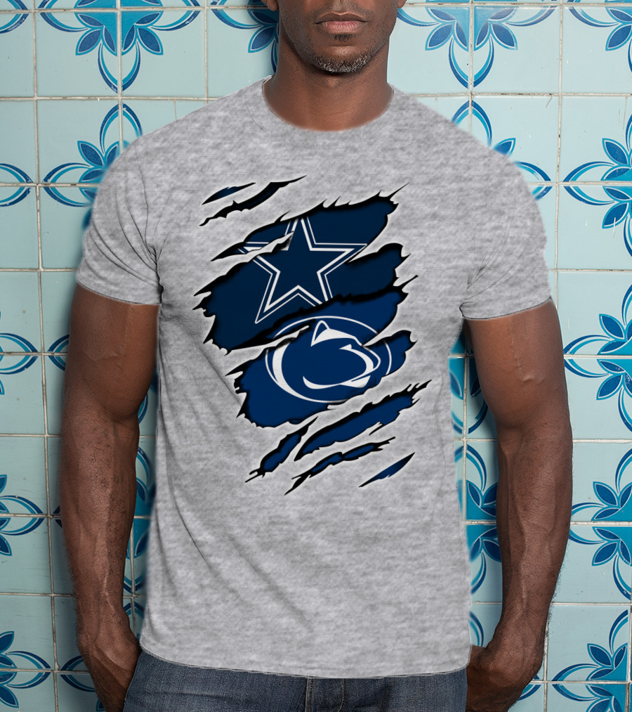 Dallas Cowboys Penn State Logo Fusion T-Shirt