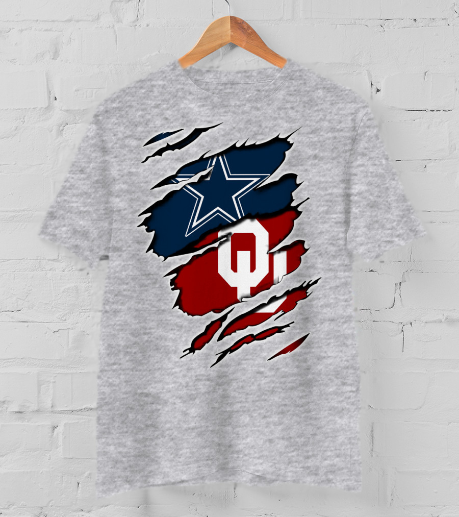 Dallas Cowboys Oklahoma Sooners Football Fan Gear T-Shirt
