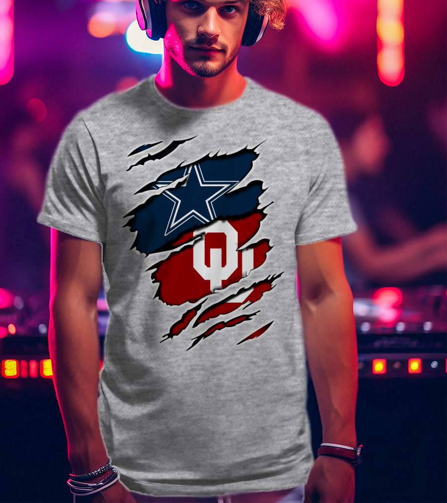 Dallas Cowboys Oklahoma Sooners Football Fan Gear T-Shirt