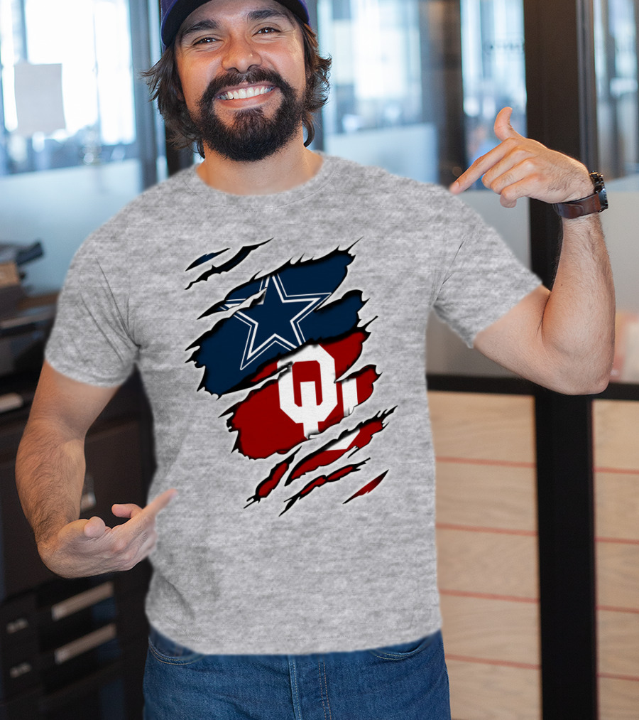 Dallas Cowboys Oklahoma Sooners Football Fan Gear T-Shirt