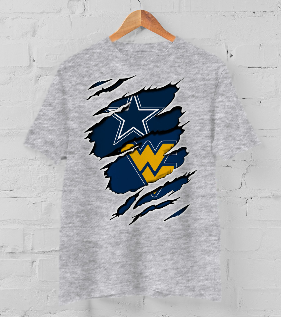 Cowboys West Virginia Mountaineers Star Logo Fusion T-Shirt