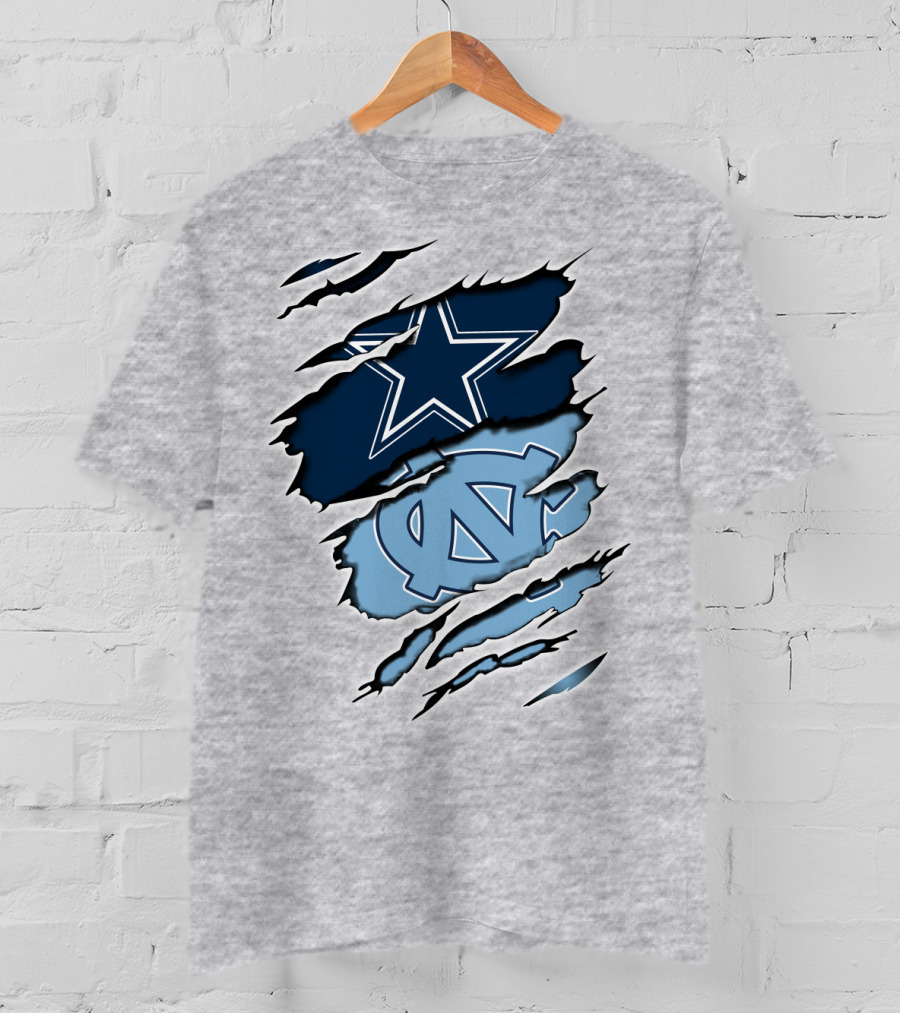 Cowboys Star Tarheels Claw Rip Fusion T-Shirt
