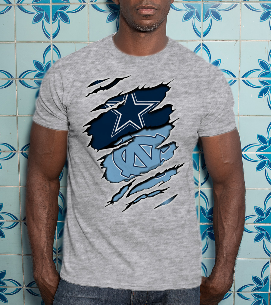 Cowboys Star Tarheels Claw Rip Fusion T-Shirt