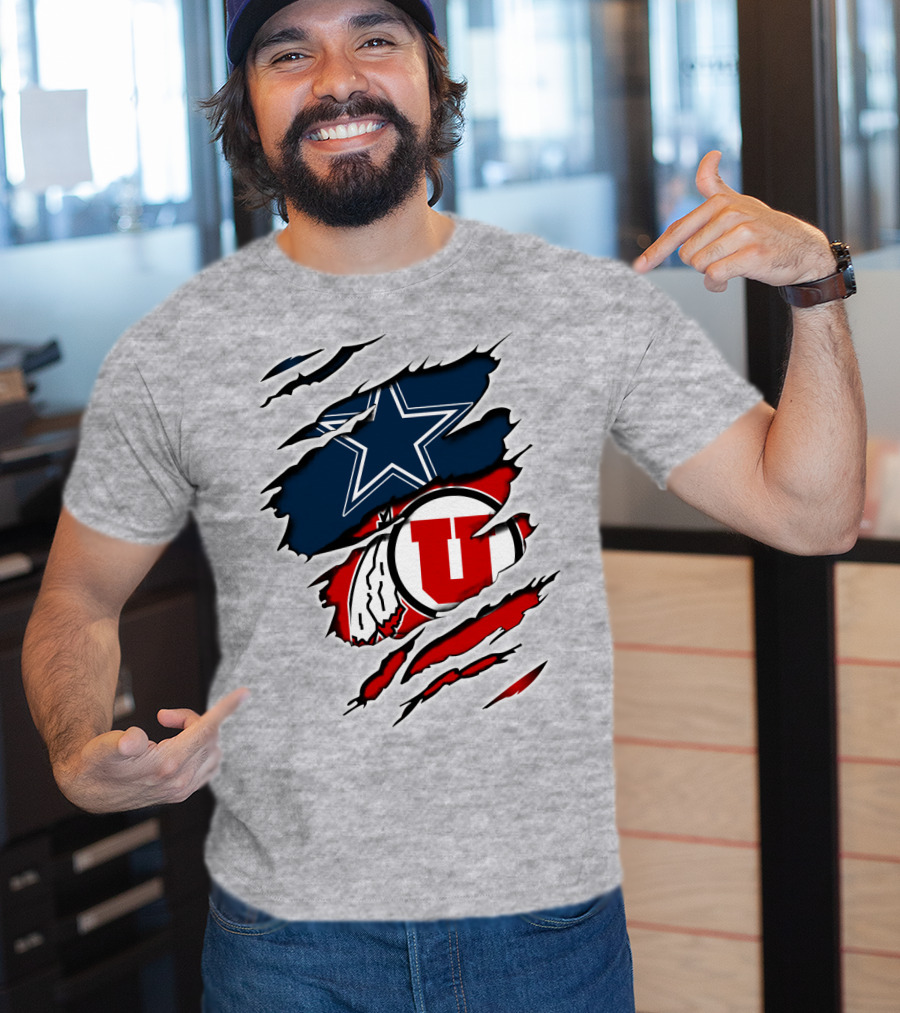 Dallas Cowboys Utah Utes Football Fan T-Shirt