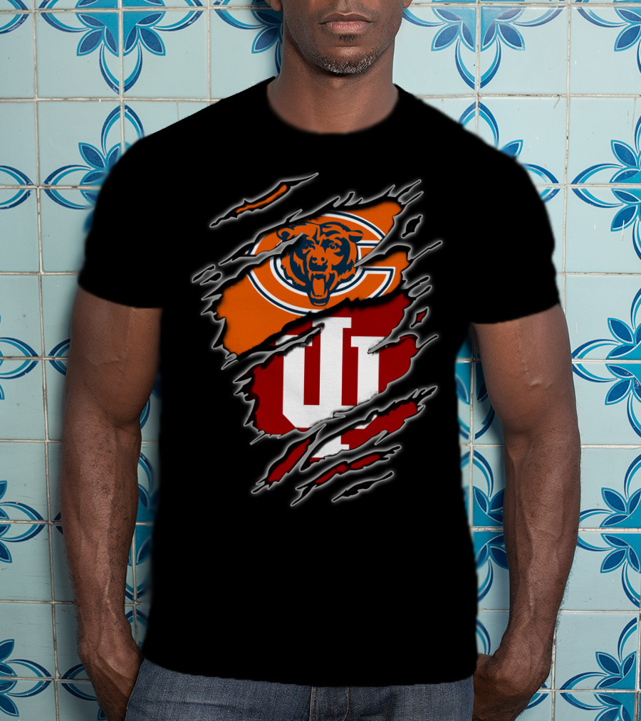 Chicago Bears Indiana Hoosiers Crossover T-Shirt