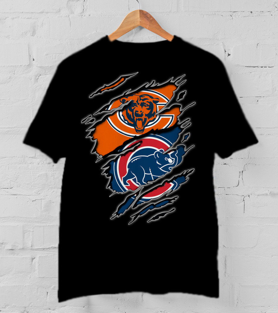 Chicago Bears Cubs Fan Crossover T-Shirt