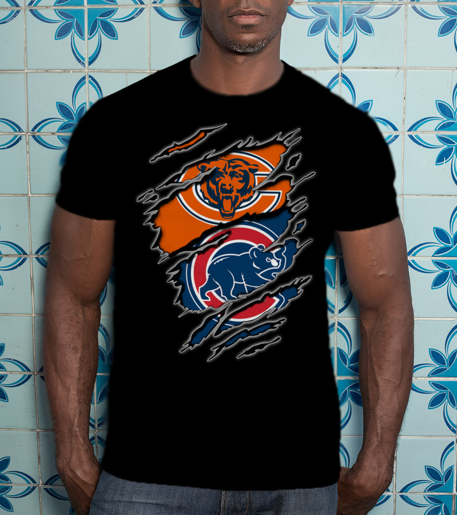 Chicago Bears Cubs Fan Crossover T-Shirt